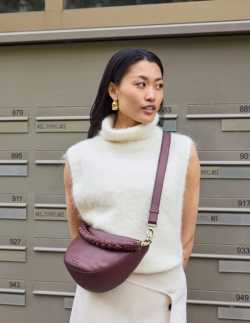 O My Bag - Leo Twisted handle Dark Cherry