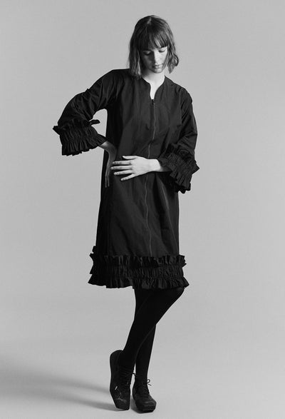 Bitte Kai Rand - Poplin Dress With Ruffles Black