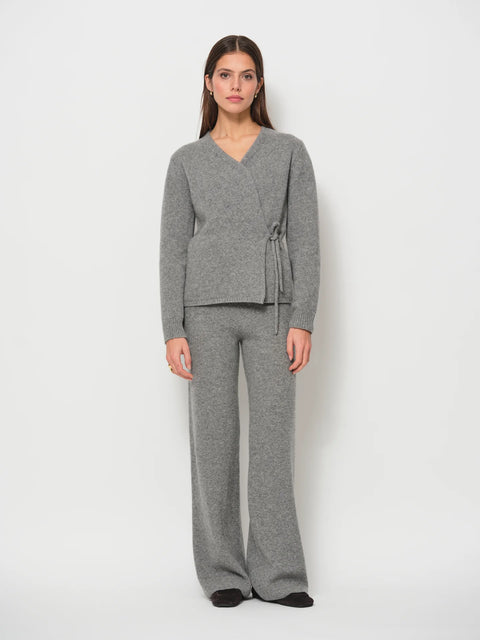 LaSalle - Faye Wrap Cardigan Grey