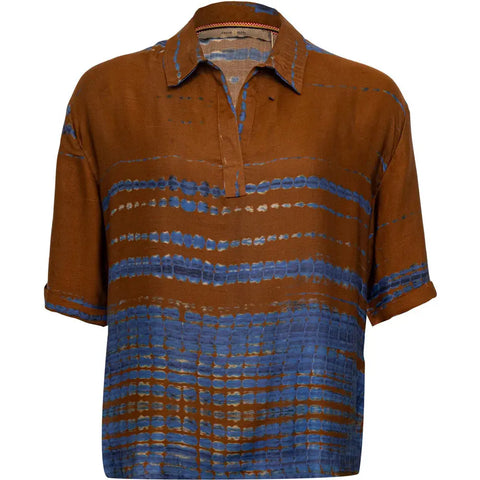 Costamani - Meredith Blouse Brown/Blue - UNNA S