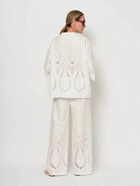 LaSalle - Ajour Shirt White - UNNA S