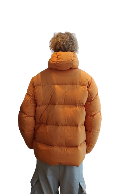 Montereggi - Hooded Puffer Midi Jacket Light Orange