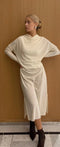 By Basics - Li Merino Wool Dress Long Cloud Dancer UNNA S
