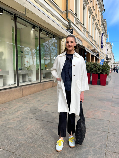 LaSalle - Fien 3/4 Sleeve Coat White UnnaS