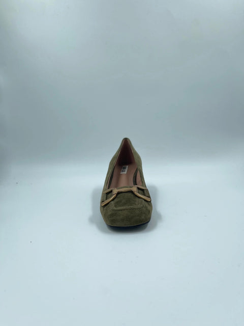 Bibi Lou - Iris Suede Pump Khaki - UNNA S