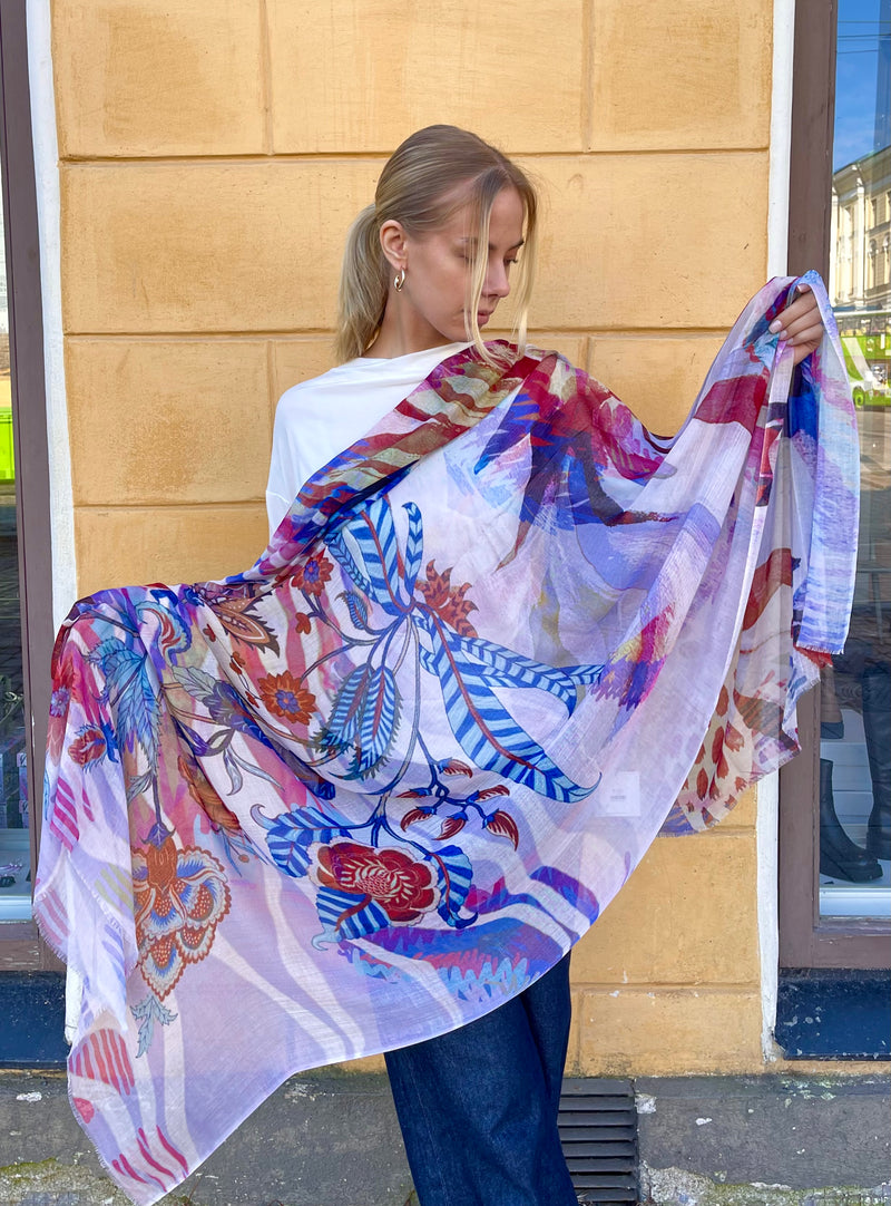 LaSalle – Modal Silk Scarf Multi Flower