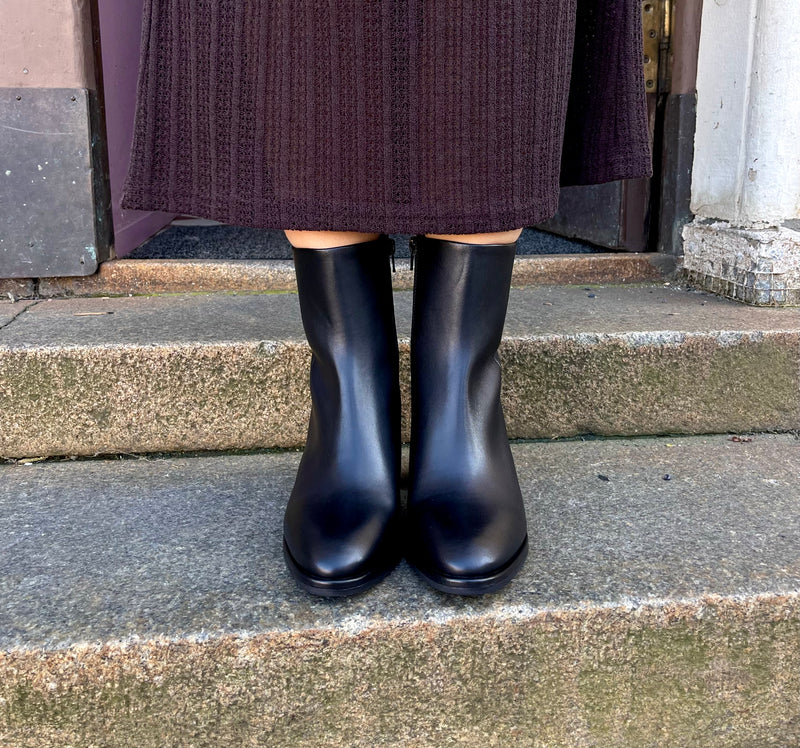 Unisa - Leather Ankle Boot Black