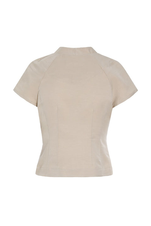 Bitte Kai Rand - Sukosu Short Sleeved Blouse Light Beige