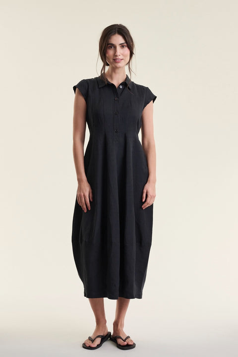 Bitte Kai Rand - Sukosu Dress with Collar Black UnnaS