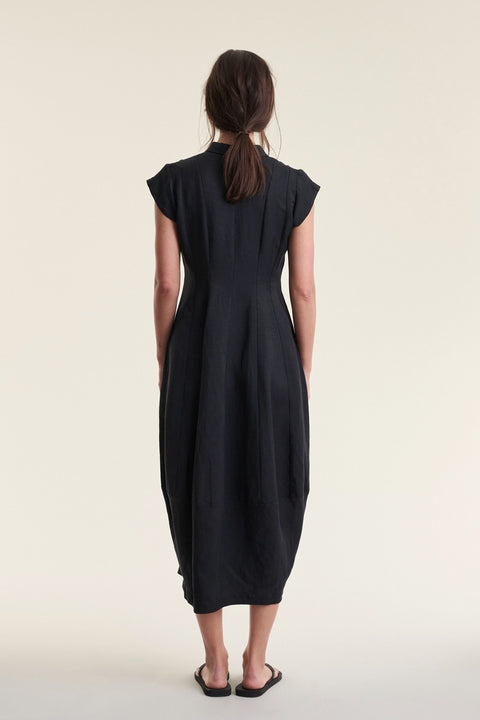 Bitte Kai Rand - Sukosu Dress with Collar Black UnnaS