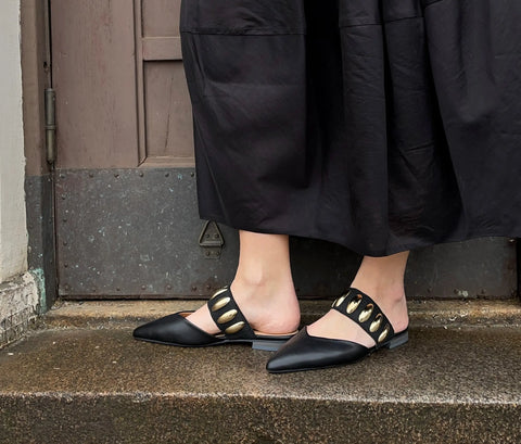 Babouche Lifestyle - Grace Mule Sandal Black UNNA S