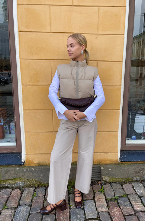 LaSalle - Lia Wide Trousers Sand - UNNA S