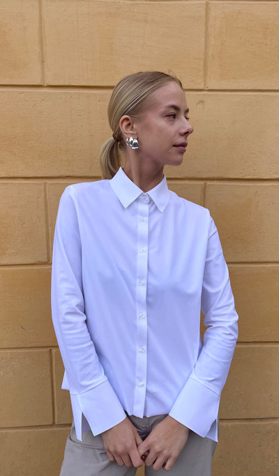 LaSalle - Boxy Crop Shirt White