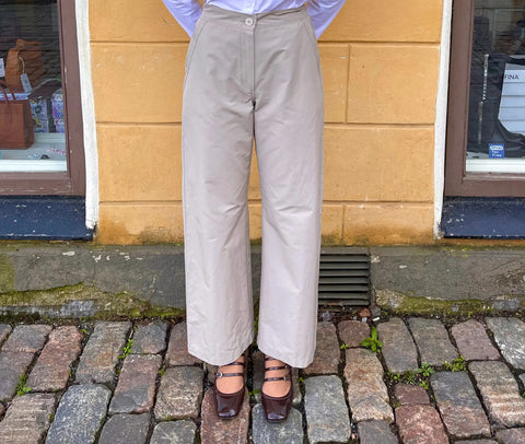 LaSalle - Lia Wide Trousers Sand - UNNA S