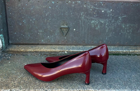 Halmanera - Sofia Stiletto Pump Burgundy - UNNA S