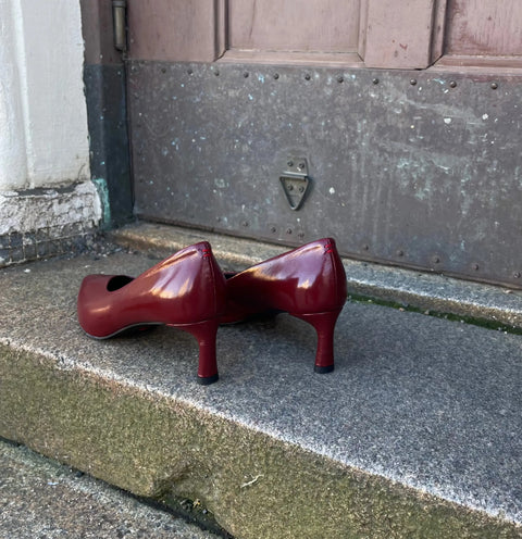 Halmanera - Sofia Stiletto Pump Burgundy - UNNA S