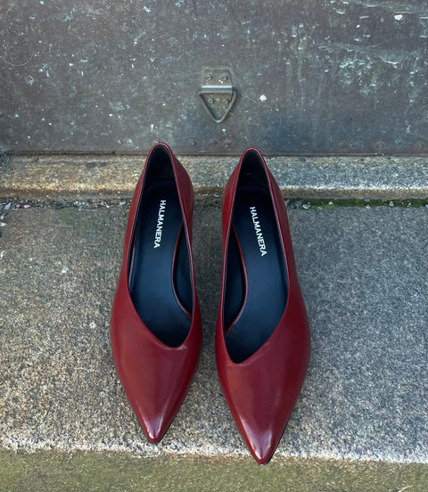 Halmanera - Sofia Stiletto Pump Burgundy - UNNA S