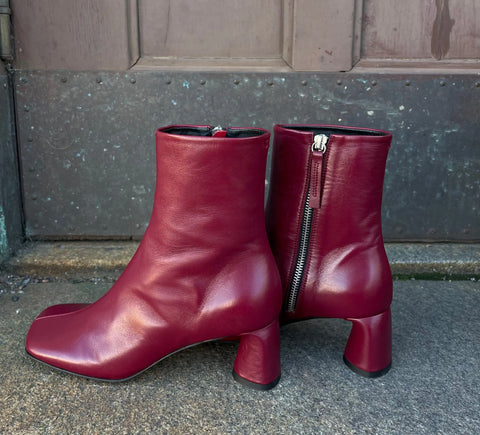 Halmanera - Rosa Ankle Boot Burgundy - UNNA S