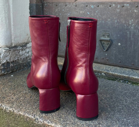 Halmanera - Rosa Ankle Boot Burgundy - UNNA S