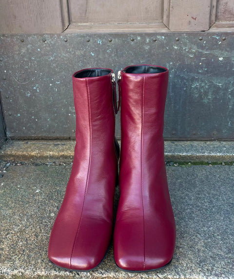 Halmanera - Rosa Ankle Boot Burgundy - UNNA S