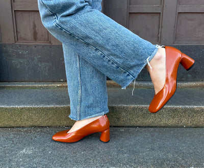 Halmanera - Helen Leather Pump Burnt Orange