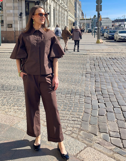 MeiMeij - Ambra Cotton Pants Mocha UnnaS