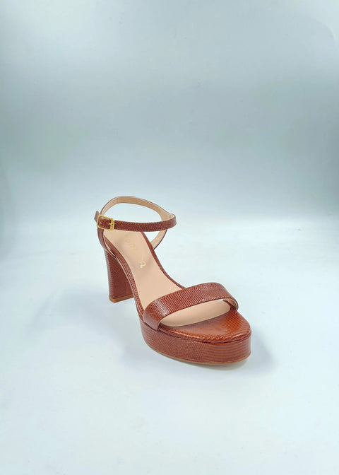 Unisa - Adella Heeled Sandal Brown - UNNA S