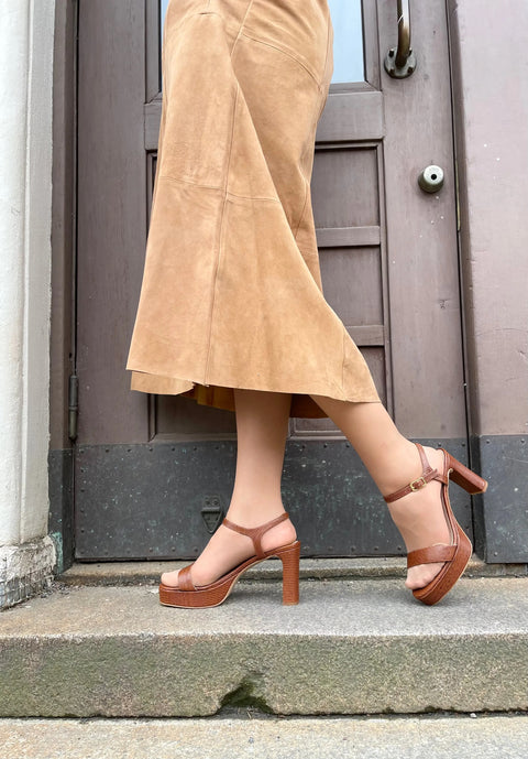 Unisa - Adella Heeled Sandal Brown - UNNA S