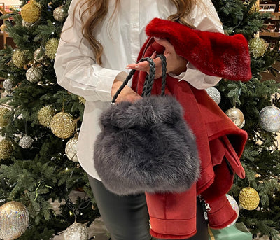 Alex•Max - Philippa Fluffy Bag Grey