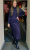By Basics - Merino Wool Dress Long Plum Melange - UNNA S
