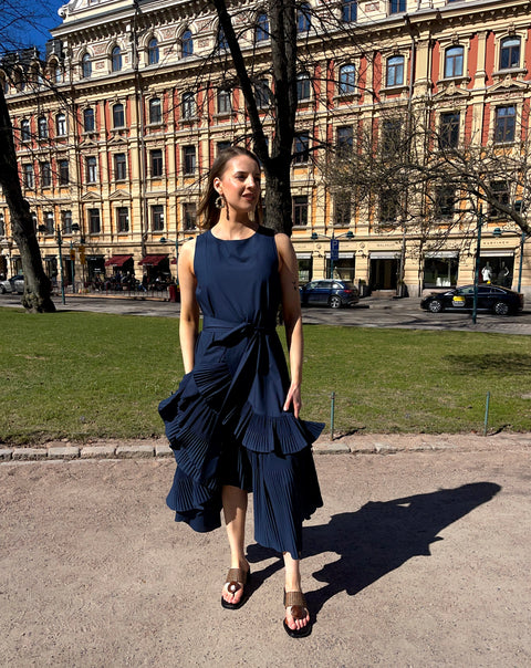 MeiMeij - Valentina Dress Dark Blue UNNA S