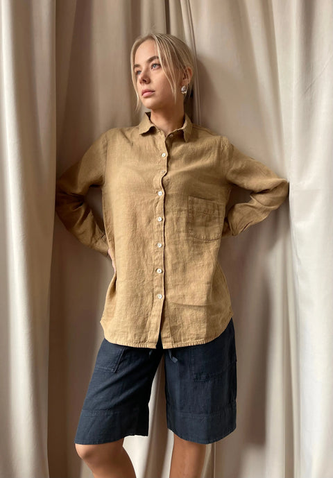 By Basics - Linen Shirt Desert - UNNA S