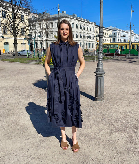 MeiMeij - Martina Dress Dark Blue UNNA S