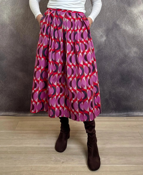 LaSalle - Betje Box Pleated Skirt Multicolor UnnaS