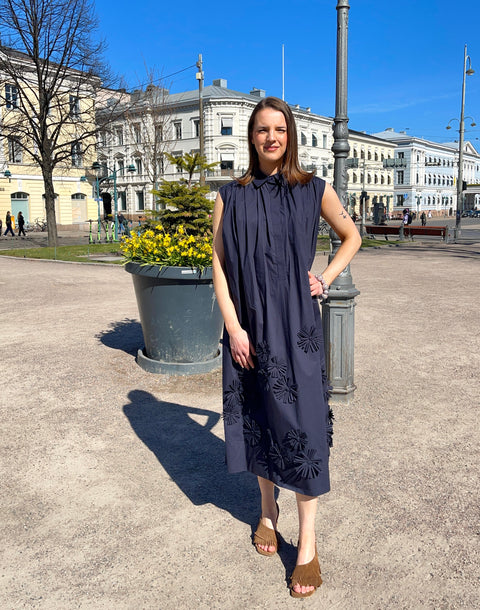 MeiMeij - Martina Dress Dark Blue UNNA S