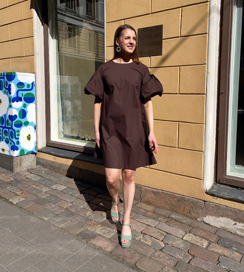 MeiMeij - Cielo Cotton Dress Brown UnnaS