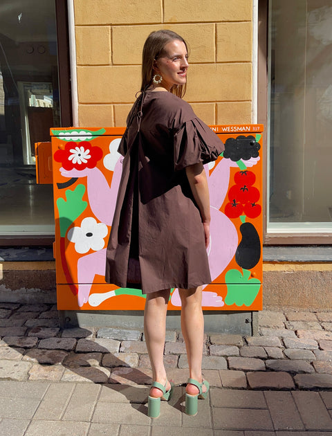 MeiMeij - Cielo Cotton Dress Brown UnnaS