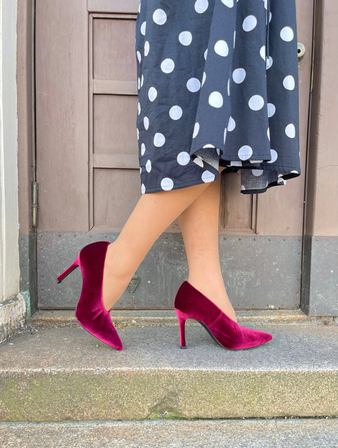 Unisa - Thalia Velvet Pump Burgundy - UNNA S