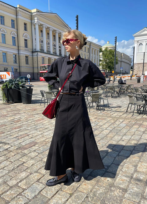 Bitte Kai Rand - Magic Stretch Maxi Skirt Black - UNNA S