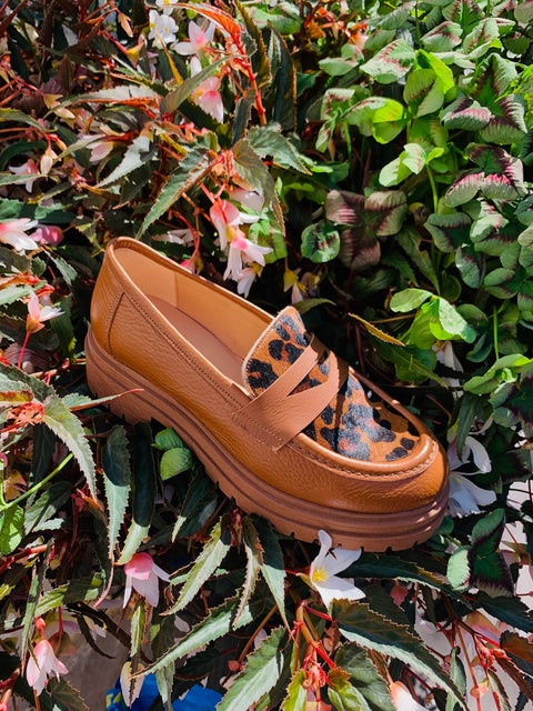 KMB - Rio Loafer Cognac Leopard - UNNA S