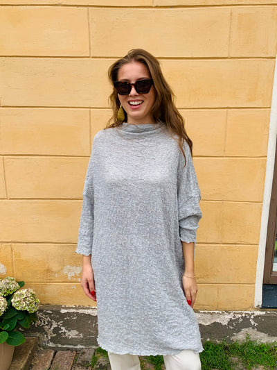 By Basics - Merino Wool Tunic Dress Grey Melange