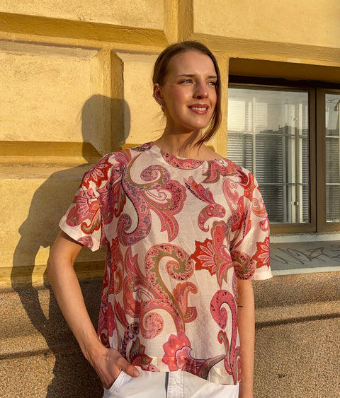Costamani - Flowers Beauty Blouse Pink Flower UNNA S