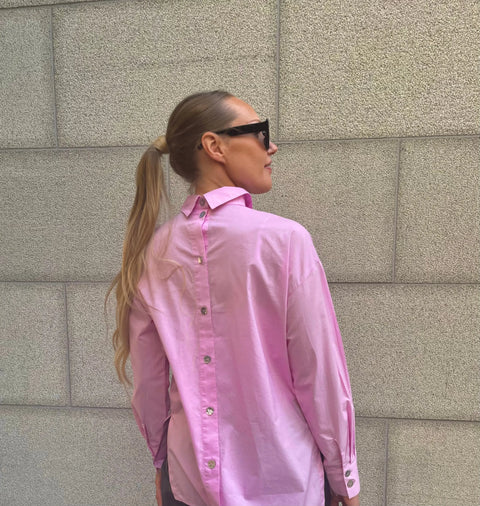 Bitte Kai Rand - Cotton Shirt With Back Fastening Pink - UNNA S