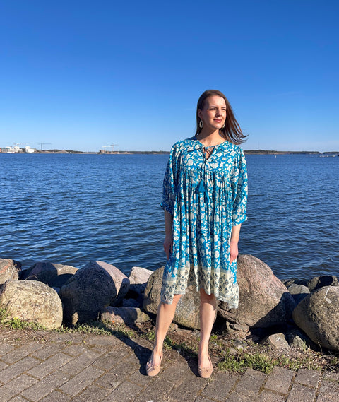 Erfurt Luxury - Wide Dress Short Petrol UnnaS