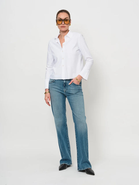 Lasalle - Boxy Crop Shirt White