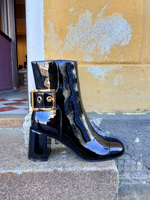 Jeffrey Campbell - Academe Heeled Ankle Boot Black - UNNA S