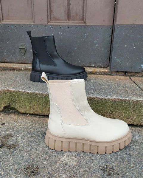 KMB - Rue Platform Ankle Boot Taupe - UNNA S