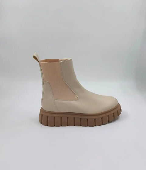 KMB - Rue Platform Ankle Boot Taupe - UNNA S