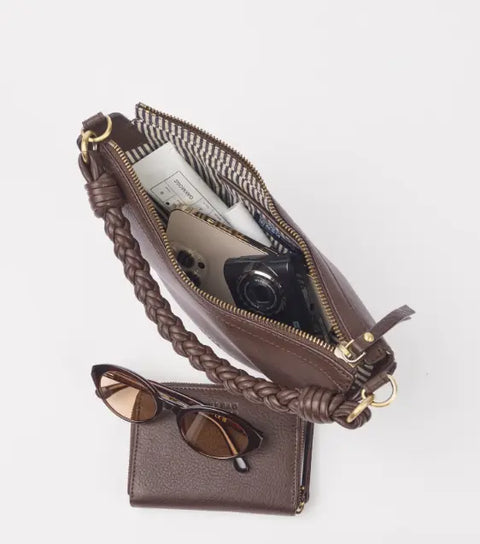 O My Bag - Leo Mini Twisted Handle Chocolate UNNA S
