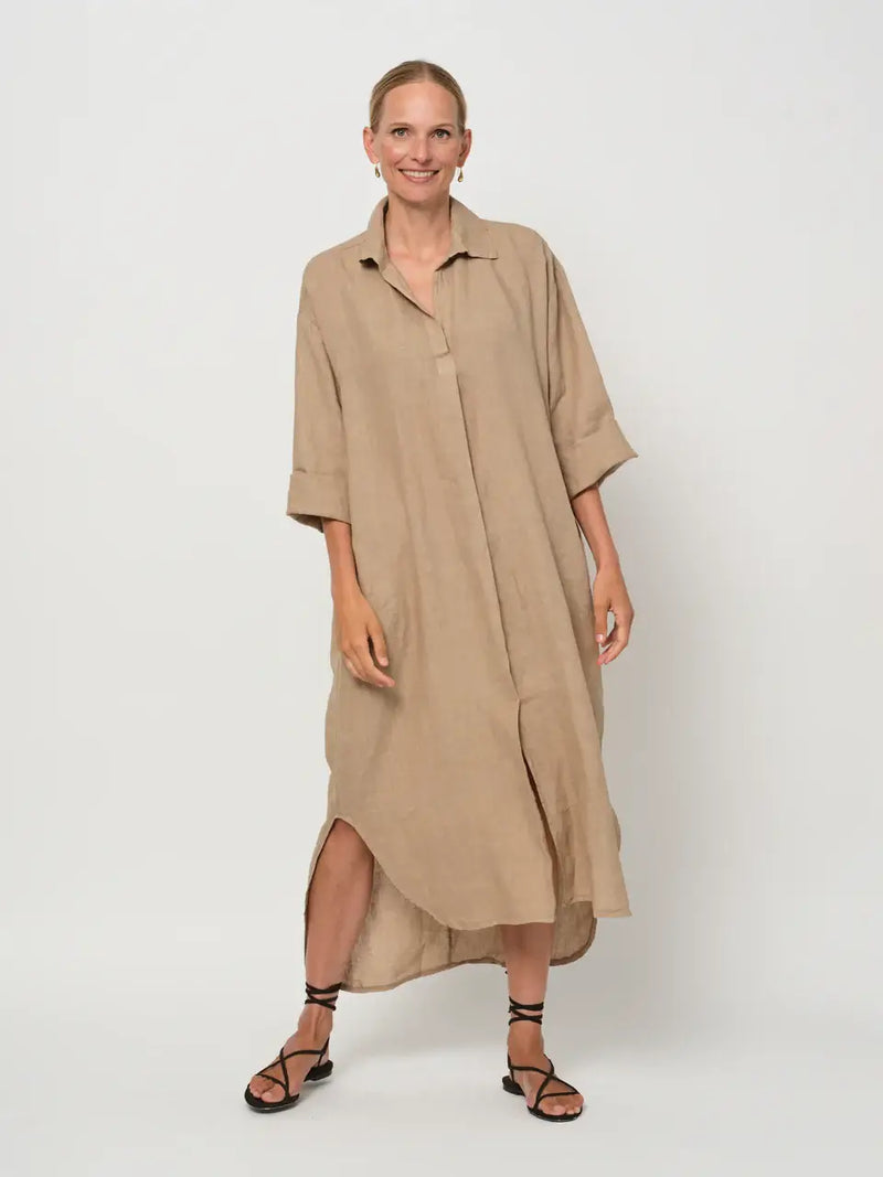 LaSalle - Linen Shirt Dress Beige